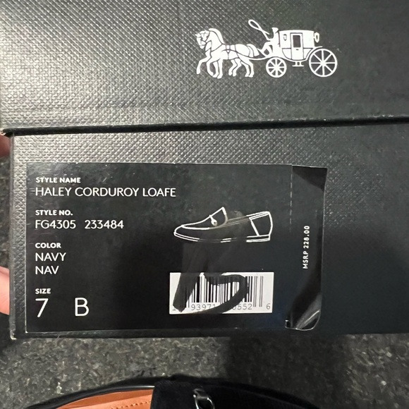 Coach Haley Loafer for Women Nav Size US 7 B Corduroy New In Box - Picture 5 of 6